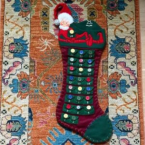 VTG 2006 Annalee Elf Stocking Button Countdown Advent Calender